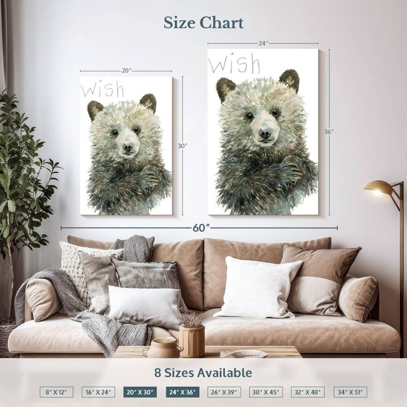 Brampt Forest Fur Baby Bear, 36" H x 24" W