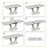 Modern expandable dining table with U-shaped legs