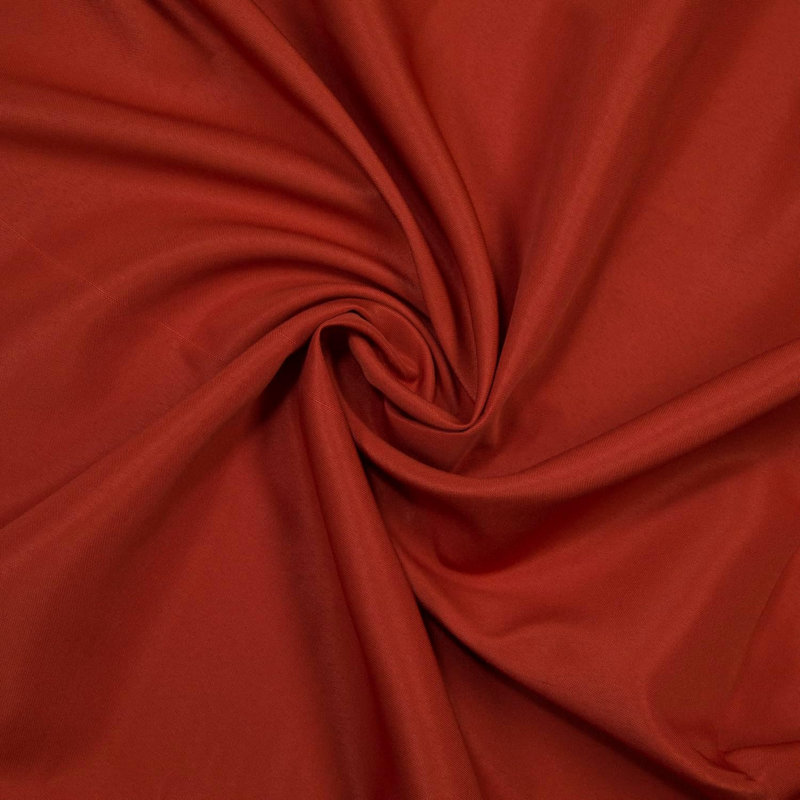 Ambee Round No Pattern Polyester Tablecloth, 90" Round, Burnt Orange