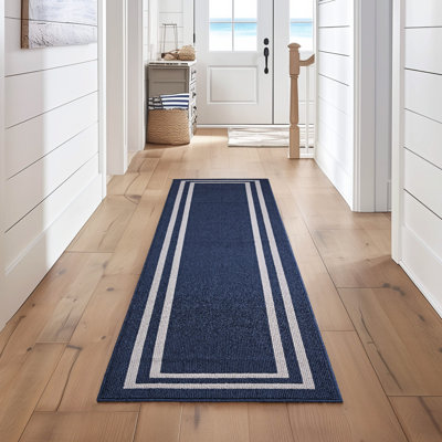 Nautica Double Line Machine Washable All Loop Tufted Rugs 1-Piece