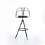 Nathan Upholstered Adjustable Stool with Metal Frame