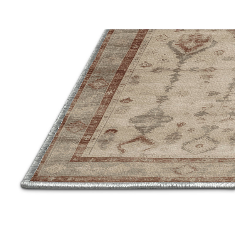 Tapis beige surteint lavable à la machine