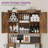 Freestanding Over The Toilet Storage Cabinet With Adjustable Shelves, Wood Bathroom Storage Cabinet, Farmhouse Bathroom Organizer With 2 Barn Doors-1765205030