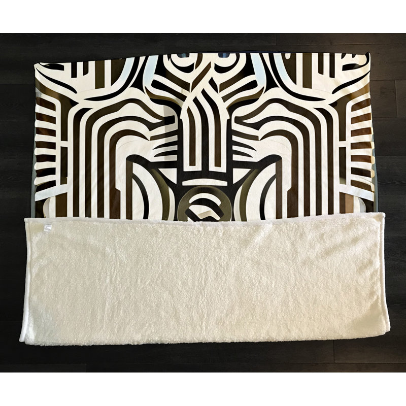 Throw Blanket, 51" W x 60" L, Geometric Shapes/Abstract, Green/Brown