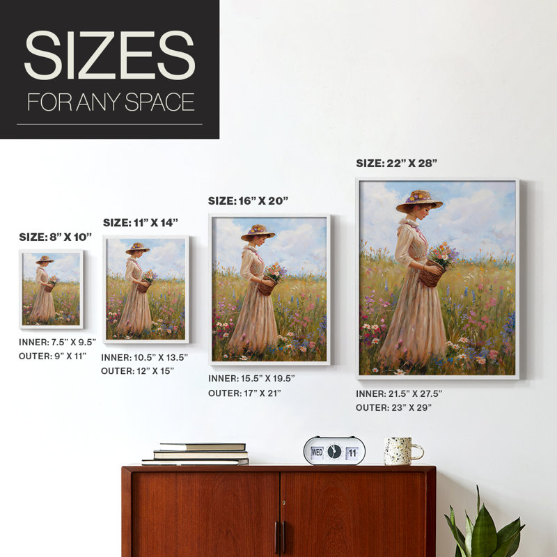 Reproduction encadrée WOMEN Series CCXC III - bois massif, H 11 po x l 9 po, Blanc