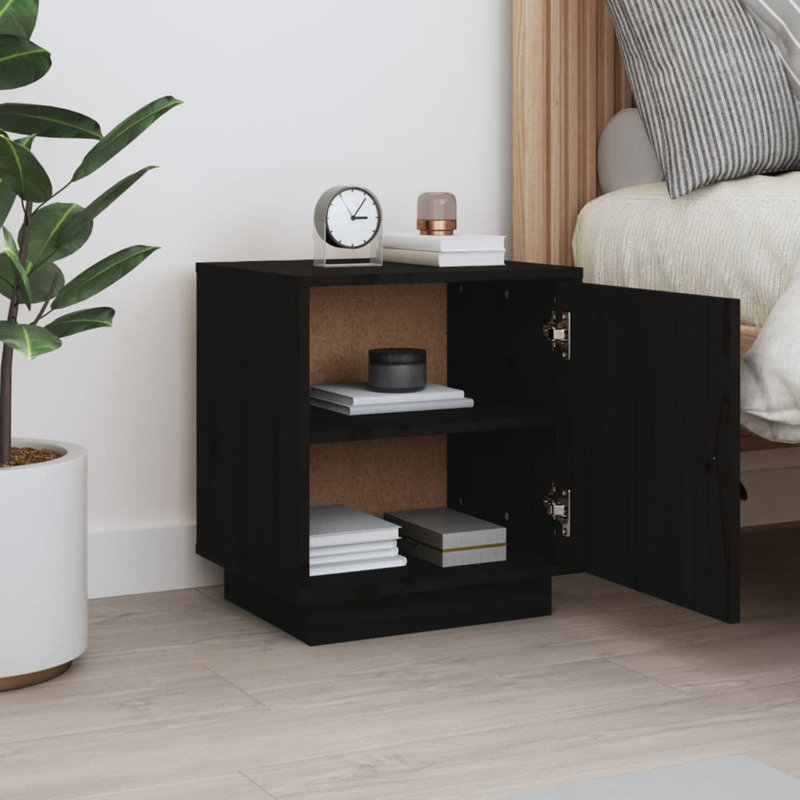 Julea Bedside Table, Black