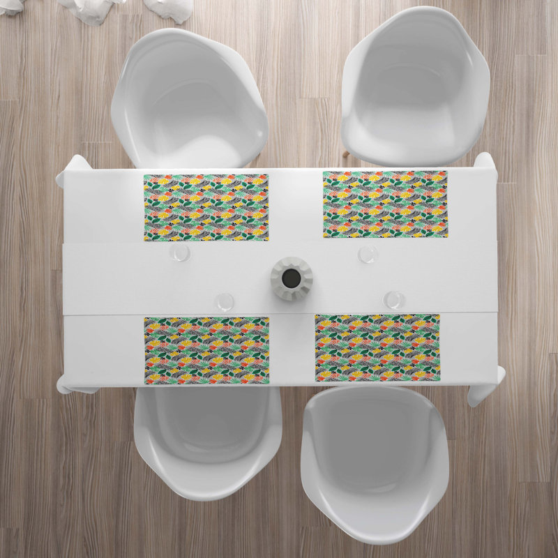 Polyester Floral Rectangle Placemat