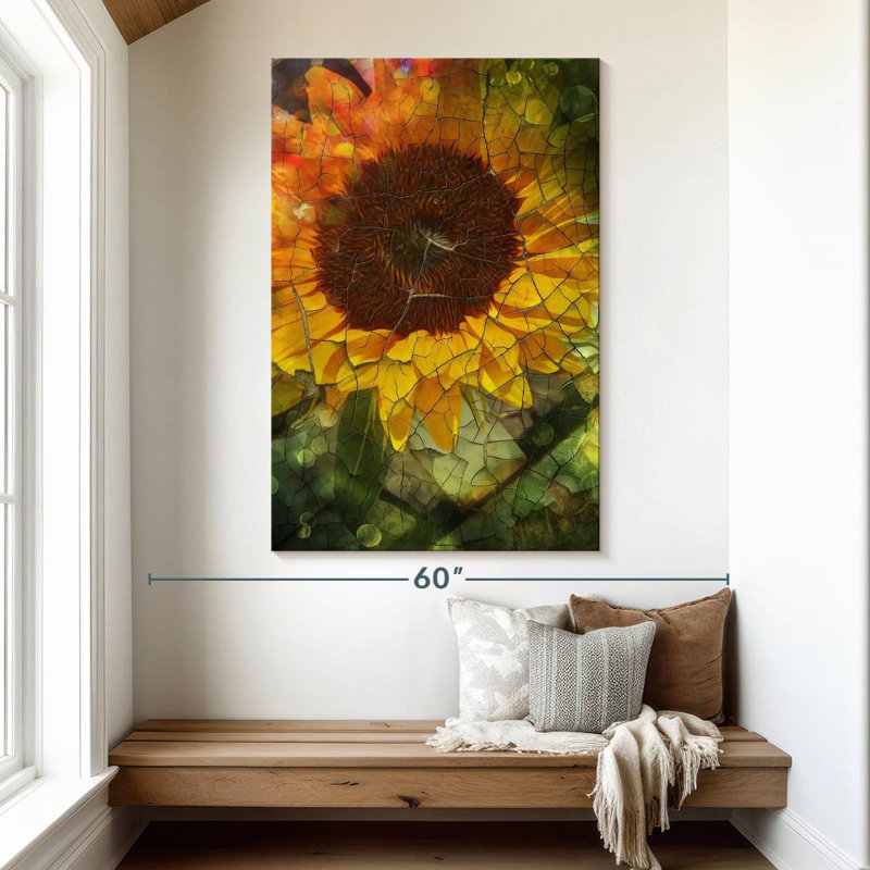Harnek Fragmented Sunflower, 51" H x 34" W