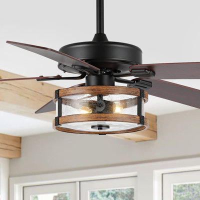 Ventilateur de plafond 52 pales en cage à 52 pales avec télécommande et ensemble d'éclairage inclus