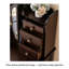 Meuble-lavabo Mid-Century en noyer massif avec rangement en miroir