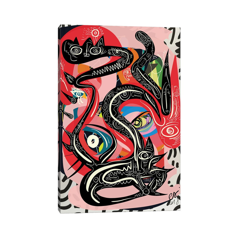 Black Snake Spirit Is Alive by Emmanuel Signorino - Wrapped Canvas Print, 66.04 cm H x 45.72 cm W