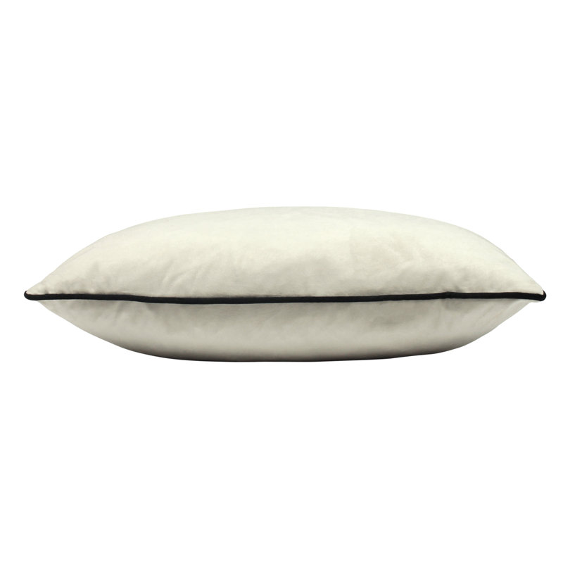 Square Cushion Cover, Ivory/Black