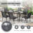 Leyre 6 - Person Metal Patio Dining Set with Rectangular Table-336424661