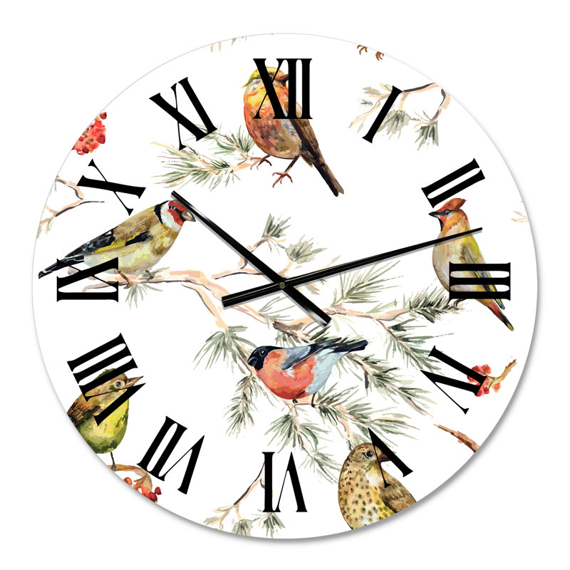 Forest Forests On Branches - Horloge murale traditionnelle, Moyen