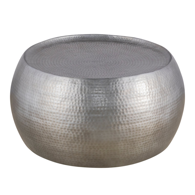 Suellen Auric Hammered Coffee Table, Silver