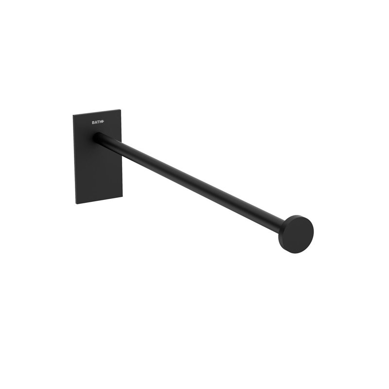 Ivy Bronx Towel Wall Mounted Square Ring with ?Matt Black Chrome Plated Finish