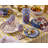Blue Marble Check Melamine Dinner Plates-128182525