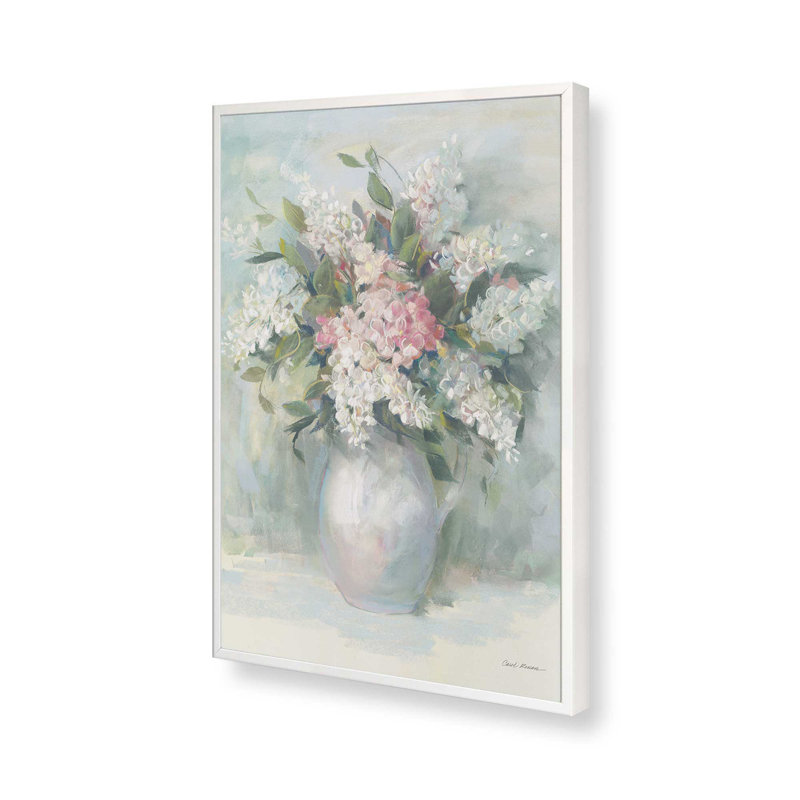 «Lilacs For Ellyn» par Carol Rowan, reproduction d'art sur toile, H 48 po x l 36 po, Blanc