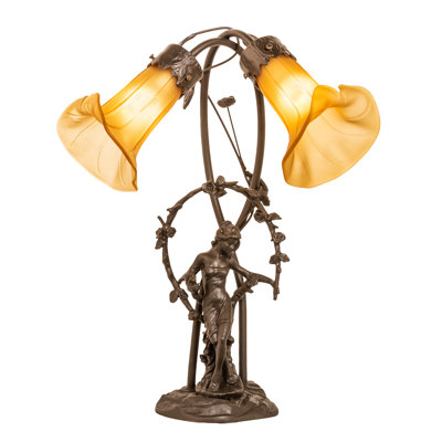 Amber Pond Lily Table Lamp