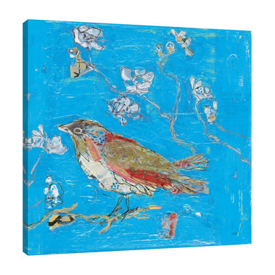 « blue oiseau », reproduction d’impression sur toile tendue