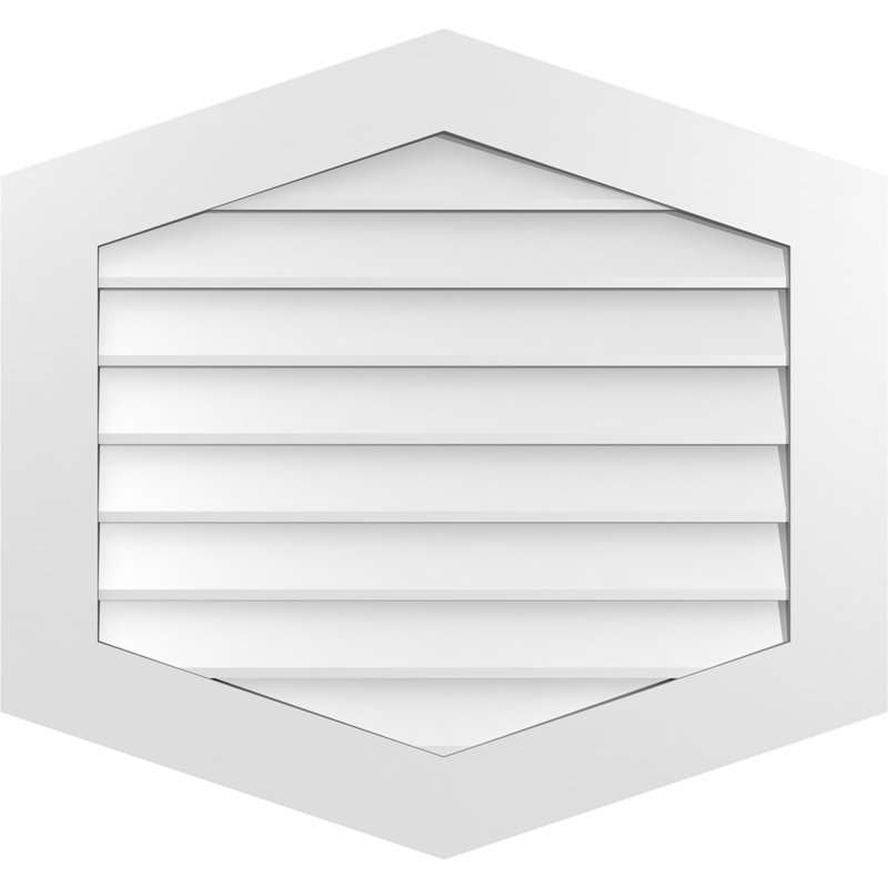 Ventilé vertical à pignon vertical 4/12 po, H 30 po x l 32 po x P 1 po