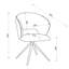 STELLA 360° RETURN SWIVEL CHAIR - BOUCLE FABRIC - BLACK SAND POWDER COATED LEGS (SINGLE)-2070716058