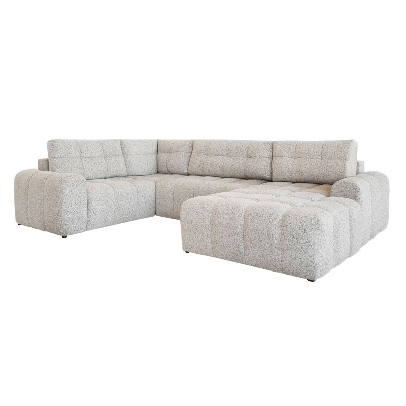 8 Seater Sofa Bed, Right -sided, Light gray