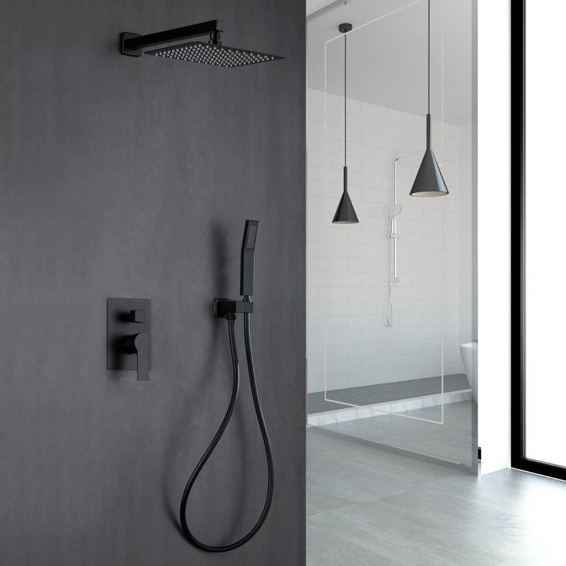 Système de douche complet, Noir mat
