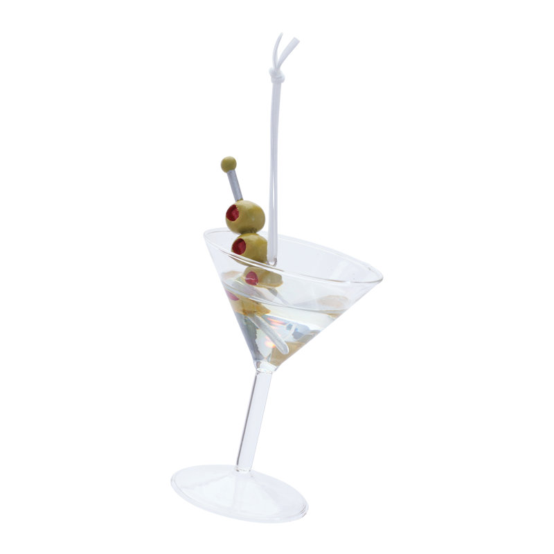 Ornement en verre Martini (ensemble de 6)