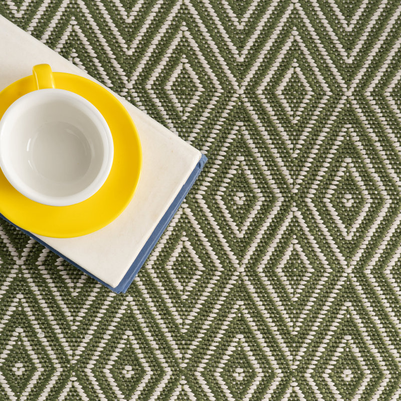 Diamond Sage Handwoven Indoor/Outdoor Rug, Rectangle 7'6" x 9'6"