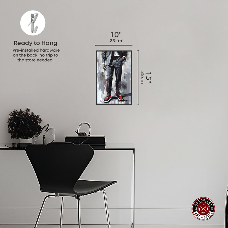 Notoriart Man Of Style Ii Gallery Style 1 pièce, galerie, Cadre noir, H 16 po x l 11 po