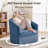 360-Degree Swivel Upholstered Armchair with Accent Pillow-367928024