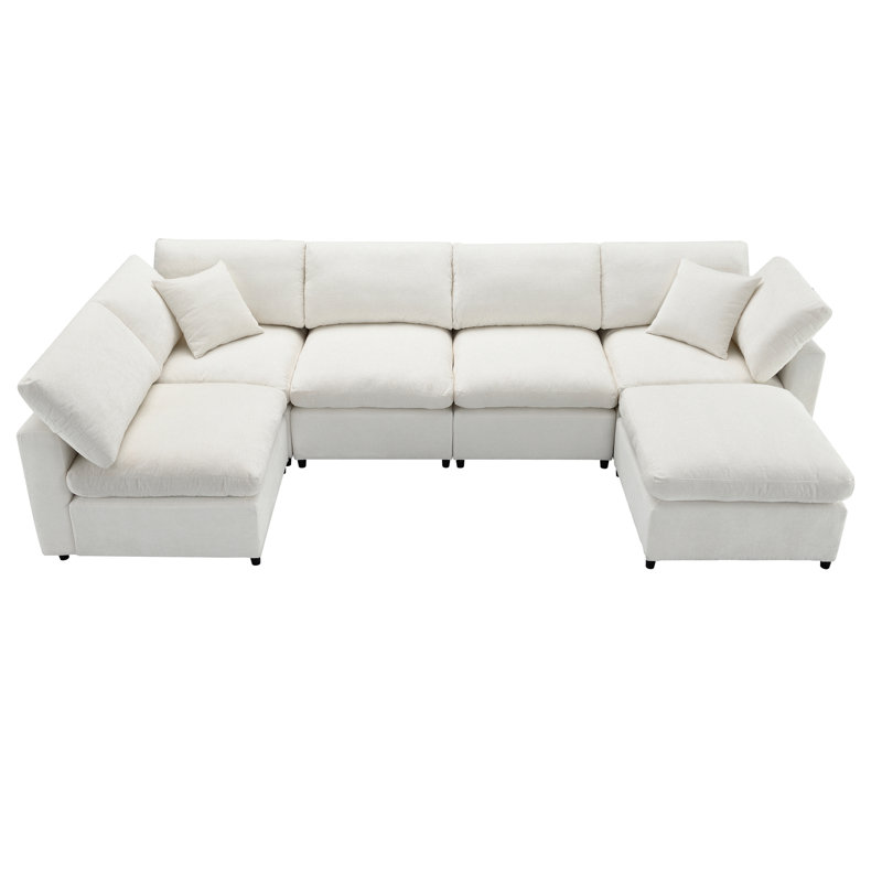 Lit confortable à 1 place en tissu blanc avec coussin entièrement éponge pour économiser de l'espace