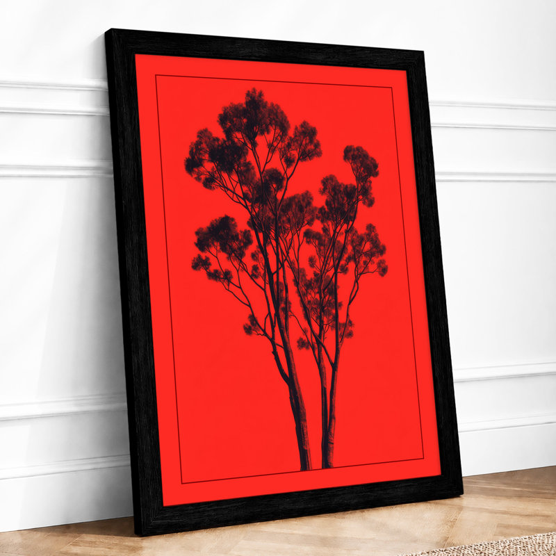 Dark Bloom Rising Botanical - Framed Print, Black, A4 - 29.7 x 21.0 cm