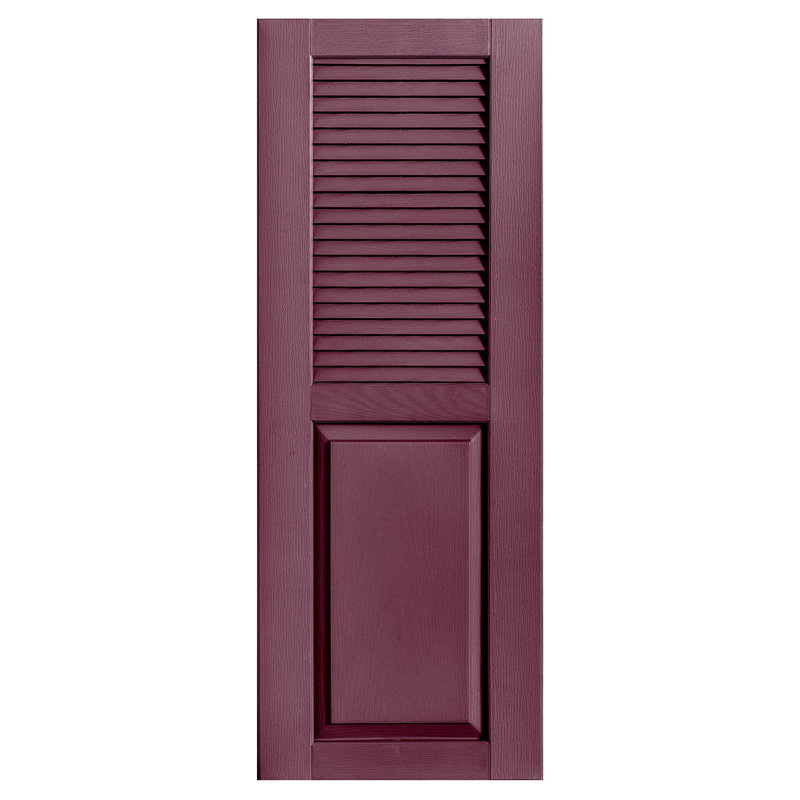 Combinaison droite à persiennes combinées, Bordeaux, 15 po, 56 po