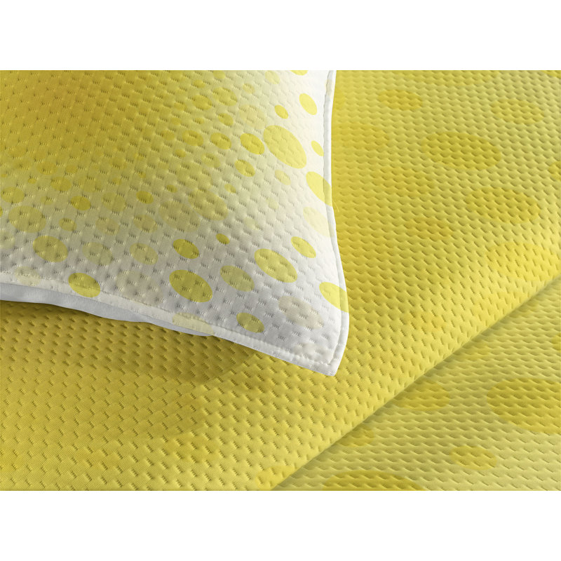Polyester Geometric Shapes Coverlet, King Bedspread + 2 Shams