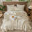 MooMee Lightweight Quilt Set 100% Washed Cotton Linen-Like Stripe Stitch Breathable All-season -114492289-114492298