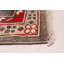 Tapis unique en laine noué à la main gris, rouge et bleu 8 pi 6 po x 11 pi 10 po New Age