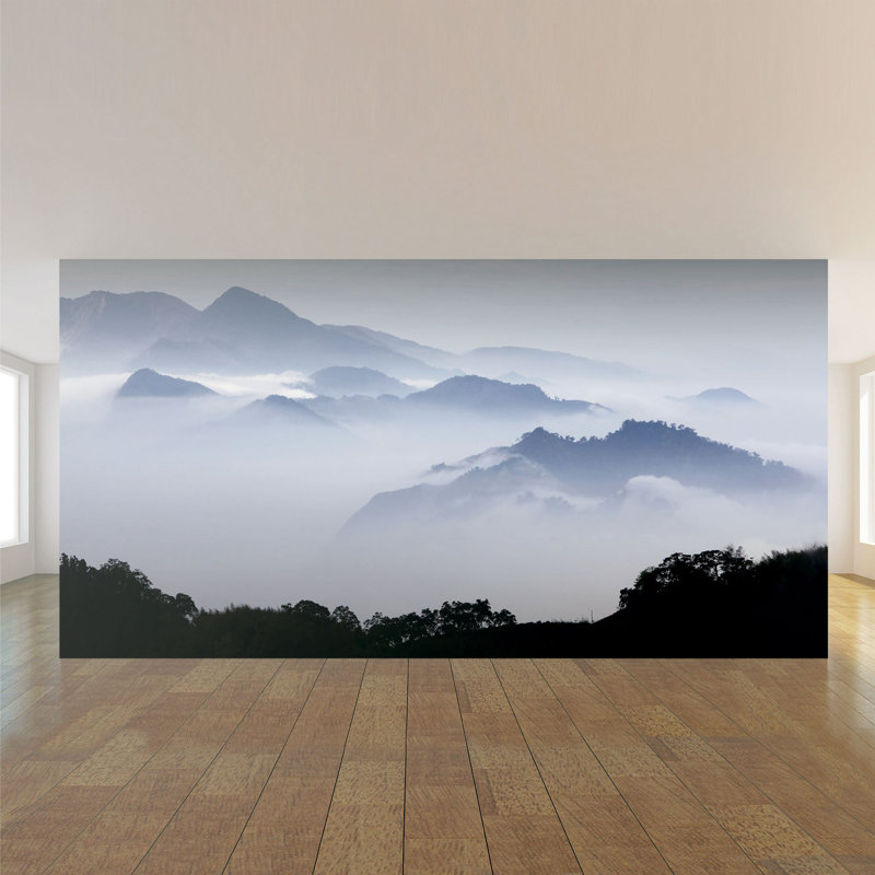 Panneau de papier peint paysage de montagne Esgerth, L 100,08 po x l 192 po