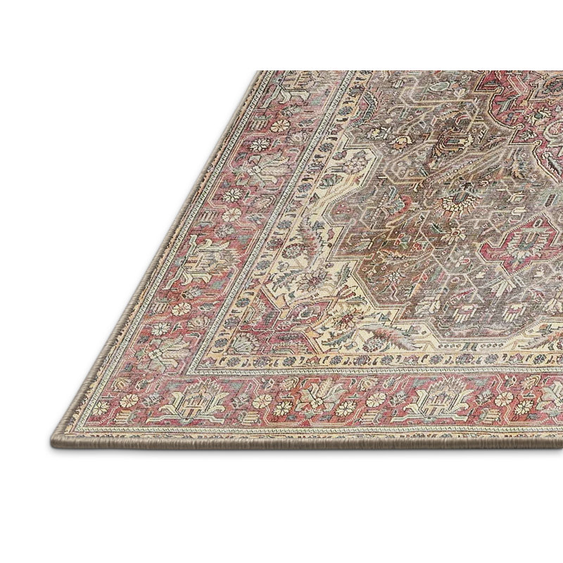 Tapis brun à motif oriental, Rectangle 6 pi x 9 pi