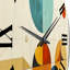 Horloge murale Distant Galaxies Midcentury Elegant Retro III - Modern Midcentury-861197529