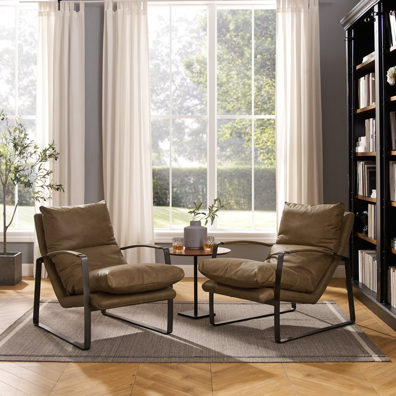 Ilomae Leather Accent Chair, Brown