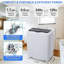 Nina 14.3LBS Compact Twin Tub Portable Washer & Spinning Dryer Combo 7.7Lbs Washer/6.6Lbs Spinner With Drain Pump
