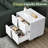 Dulane 3 Pieces Modern Highlgloss Bedroom Set, White-114141064