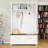 Modern Hall Tree with Golden Hooks, Bench, Drawers and Storage Compartments-606366768