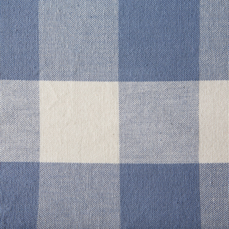 Wausa Gingham 100% Cotton Table Runner, 72" x 14", Blue