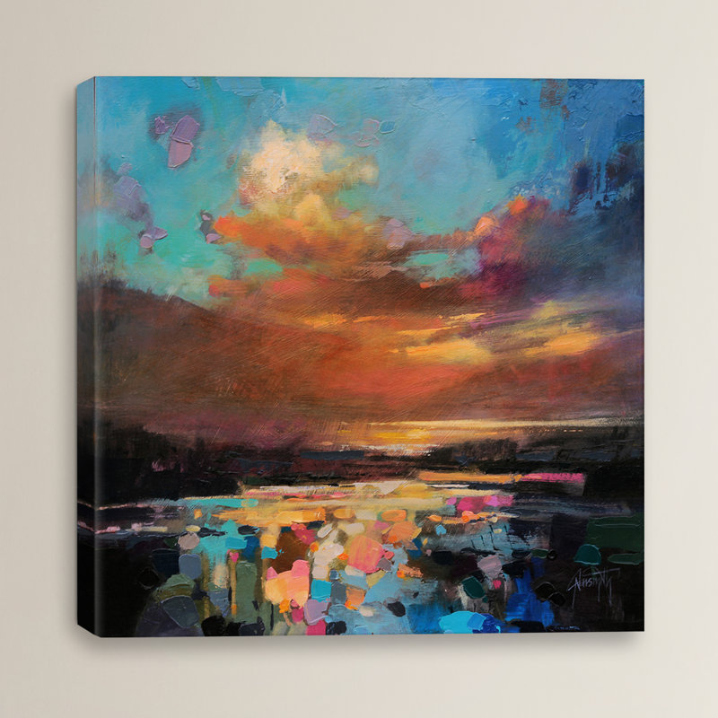 « golden sky » par scott naismith, reproduction d’art sur toile tendue, H 37 po x l 37 po x P 1,5 po