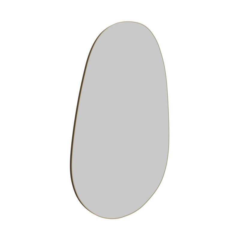 Wall Mounted Mirror, 36" x 59", Satin Brass, Oval