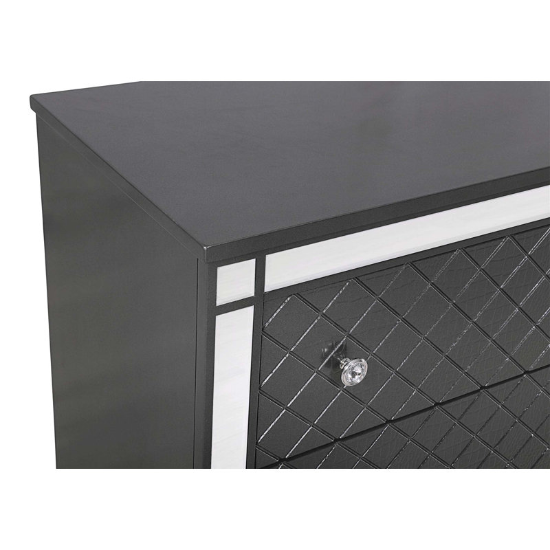 Table de chevet 2 tiroirs Glam