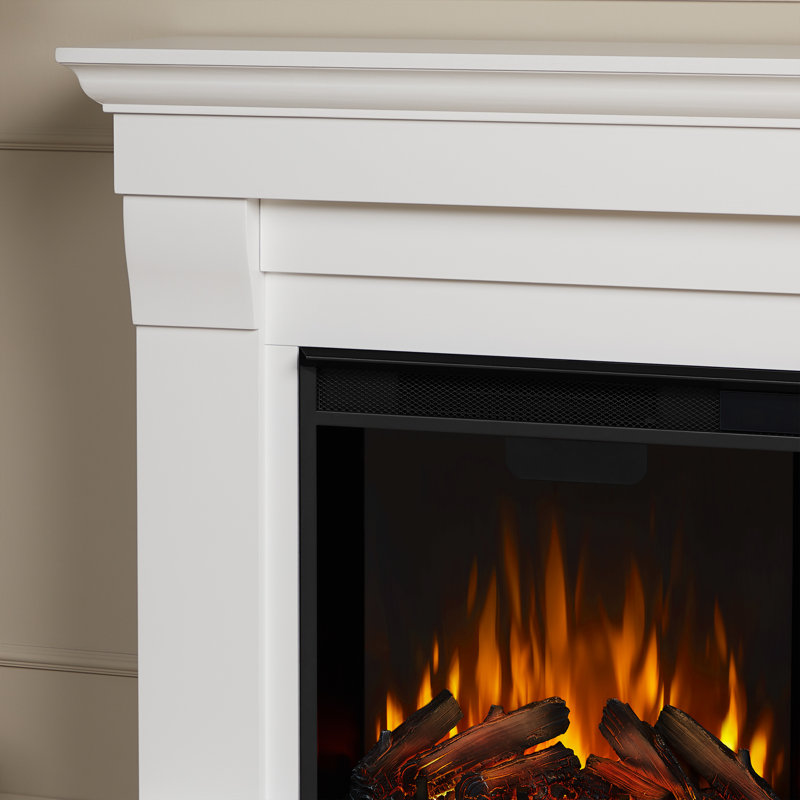 Foyer électrique 41 "Chateau par Real Flame, Blanc